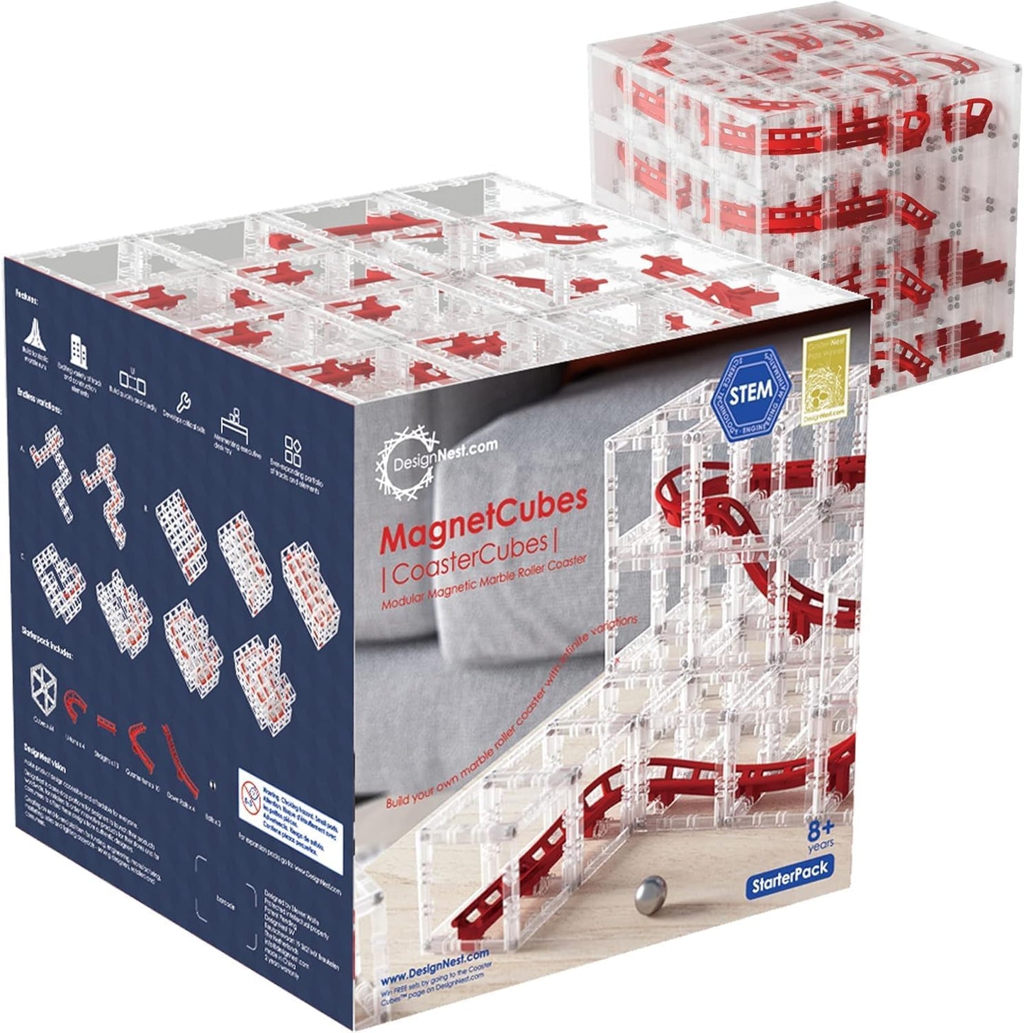 マグネットキューブ magnetcubes 知育玩具 STEM 教育 ビー玉転がし 組み立て 子供 算数力 おもちゃ プレゼント