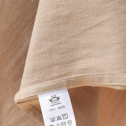 リネン 100% エプロン かぶるだけ 簡単 ギフトバック入り