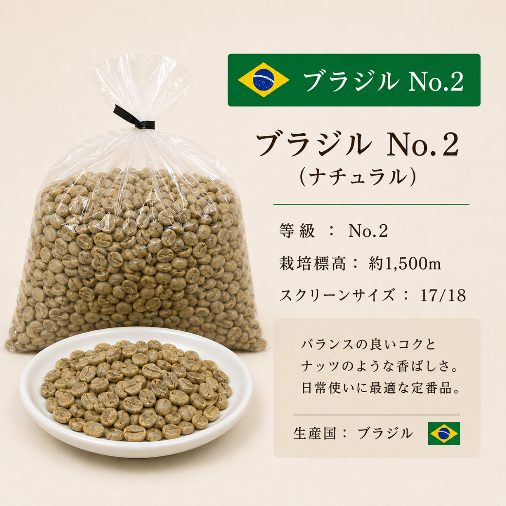 コーヒー 生豆 光学選別済み 300g 1kg ブラジル No.2 グアテマラ SHB コロンビア スプレモ 未焙煎 コーヒー豆 業務用 自家焙煎